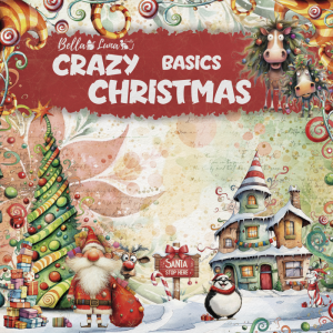 Set de papeles Crazy Christmas Basics 12x12 Bellaluna