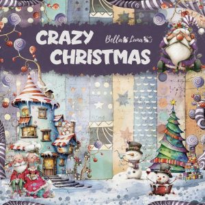 Set de papeles Crazy Christmas 8x8 Bellaluna