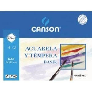 BASIK ACUARELA 24x32cm. A4+ (6Hj) 370gr.CANSON